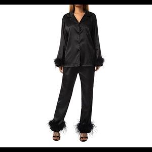 Black Feather PJ Set